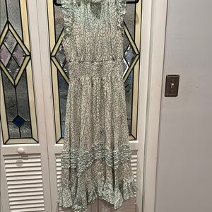 Rebecca Taylor Elegant Green Patterned Dress